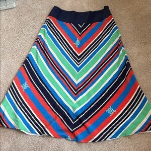 Lilly Pulitzer Silk Kelli-Lyn maxi skirt in Overboard Stripe 8